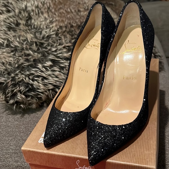 Christian Louboutin Shoes - Pigalle Follies 100 Glitter Resille Christian Louboutin